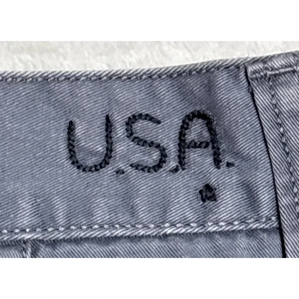 John Varvatos USA Chino Shorts Men's 36 Gray Flat Front